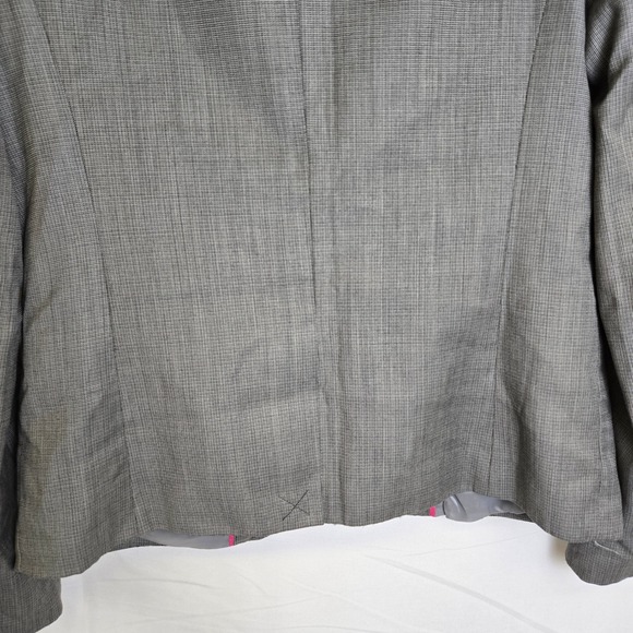 J. Crew Herringbone Wool Cashmere Blend 3 Button Blazer, Gray, Size 10, 88636 - Picture 9 of 10